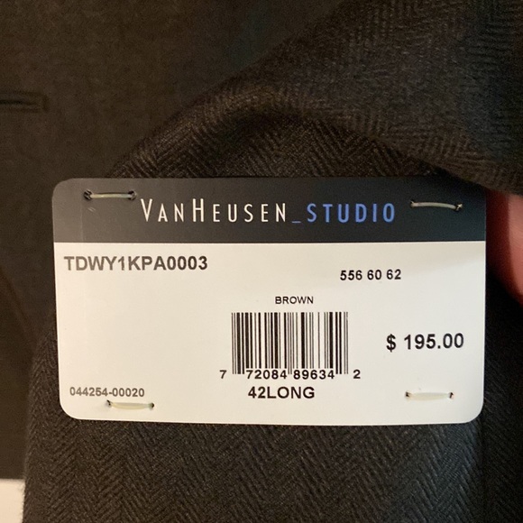 Van Heusen size 42L brown suit separates - Picture 2 of 2